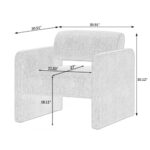 Black Upholstered Single Sofa Chair with Armrests_0