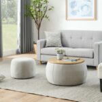 Multi Functional Round Storage Ottoman_0