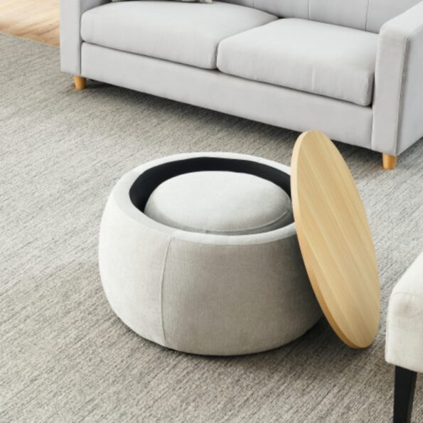 Multi Functional Round Storage Ottoman_2