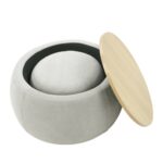 Multi Functional Round Storage Ottoman_0