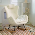 Teddy Upholstered Rocker Glider Chair for Comfortable Nursery Time_0