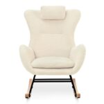 Teddy Upholstered Rocker Glider Chair for Comfortable Nursery Time_0