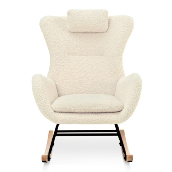 Teddy Upholstered Rocker Glider Chair for Comfortable Nursery Time_3