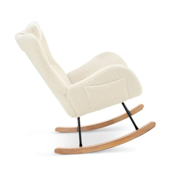 Teddy Upholstered Rocker Glider Chair for Comfortable Nursery Time_5