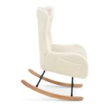 Teddy Upholstered Rocker Glider Chair for Comfortable Nursery Time_0