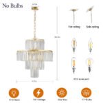 19.7 Inch Modern Crystal Chandelier – Pendant Light Fixture_0