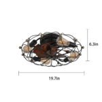Modern Industrial Low-Profile Ceiling Fan with Lights and Remote Control_0