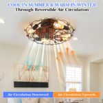 Modern Industrial Low-Profile Ceiling Fan with Lights and Remote Control_0