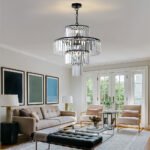 Modern Luxury Crystal Chandelier – Black_0
