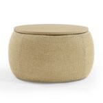 Versatile Round Storage Ottoman 2 in 1 End Table_0