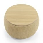 Versatile Round Storage Ottoman 2 in 1 End Table_0
