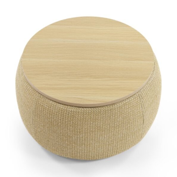 Versatile Round Storage Ottoman 2 in 1 End Table_6