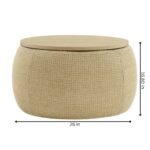 Versatile Round Storage Ottoman 2 in 1 End Table_0