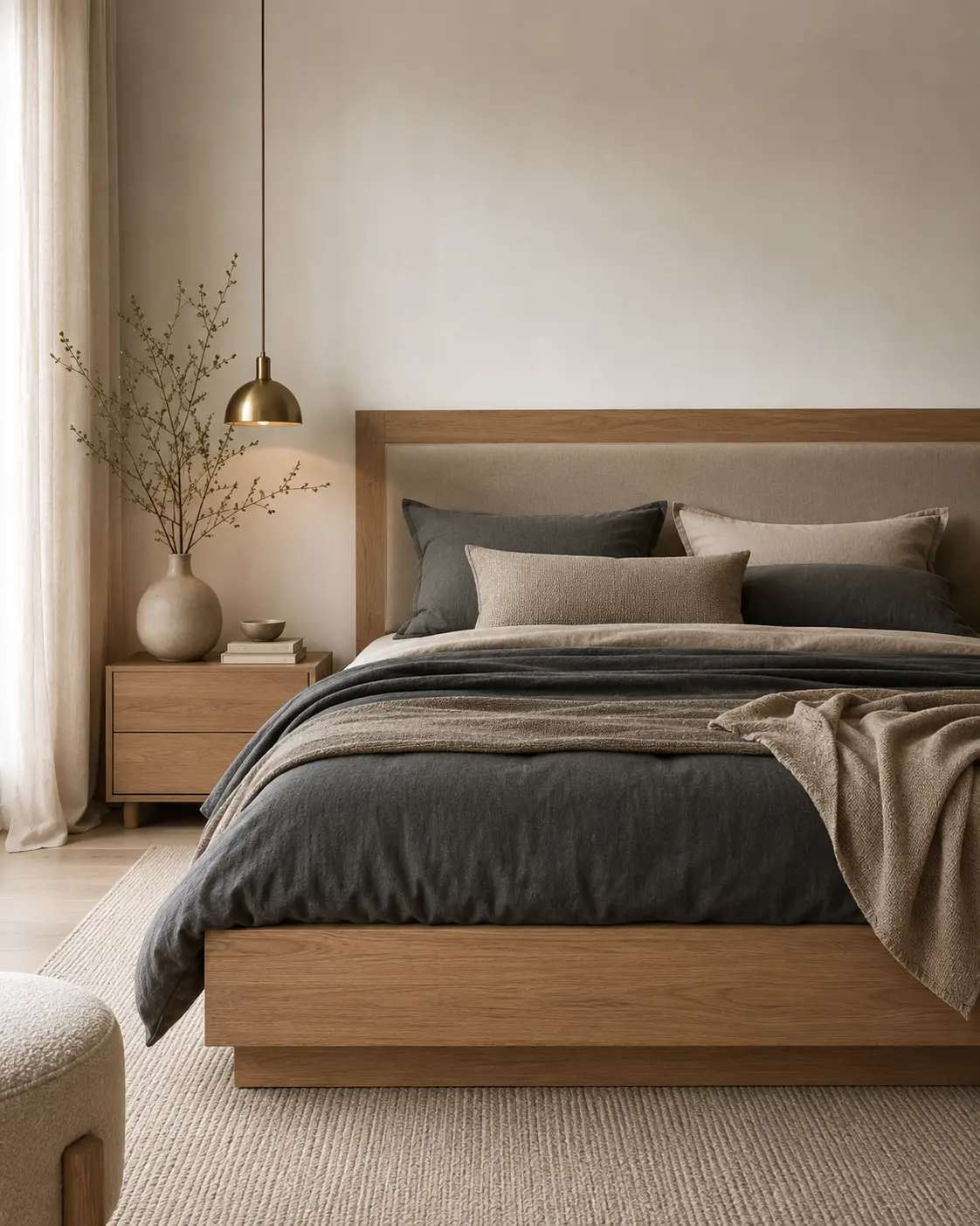 Warm modern bedroom furniture